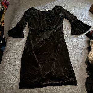 Crown and Ivy Elegant Black Velvet Dress NWT